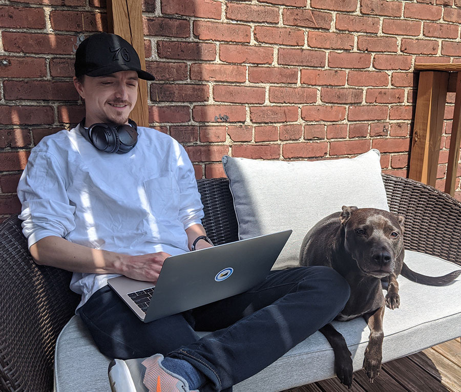 Lana and I enjoying the sunshine