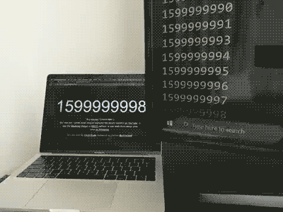 Two unix timestamp clocks ticking over past the 1600000000th second.