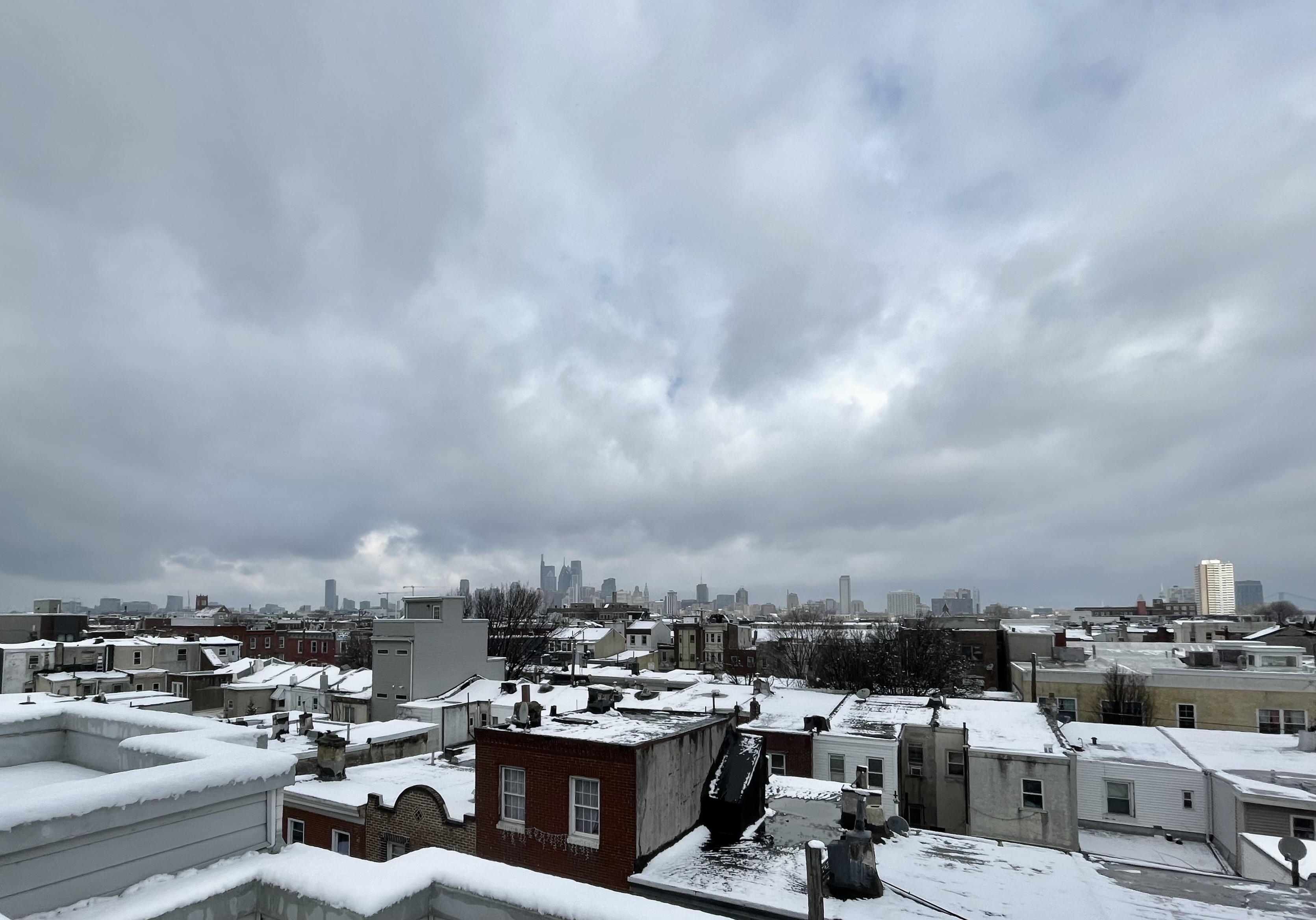 A snowy view of Philadelphia